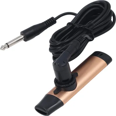 Zdjęcie produktu dla Elektryczne kazoo metalowe z przetwornikiem, profesjonalny instrument muzyczny do akompaniamentu, złoty
