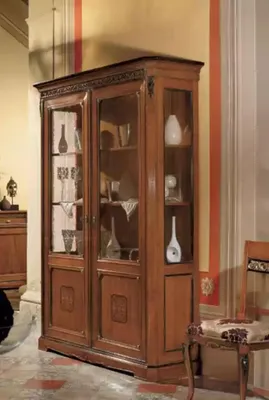 Produktbild von Italienische Möbel Design Holz Klassische Stil Vitrine Schrank Regal