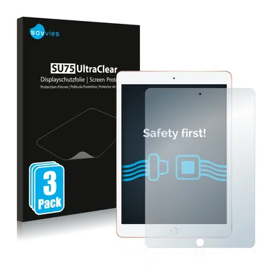 Produktbild von 3x Für Apple iPad WiFi / Cellular 10.2" 2019 Schutzfolie Savvies Displayschutz Display Schutz Folie Klar Transparent