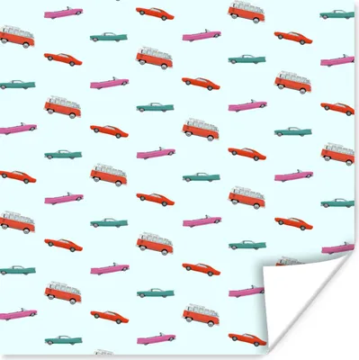 Produktbild von MuchoWow® Poster Auto - Muster - Farben 30x30 cm - Wandposter - Printing