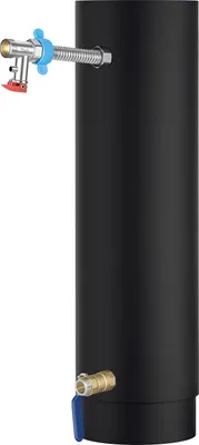 Immagine prodotto di Tubo per stufa Izrielar con serpentina di riscaldamento in acciaio inox, Ø15 cm, altezza 52,5 cm, per il backup dell'acqua calda e del riscaldamento centrale