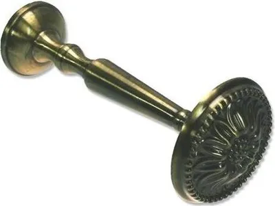 Produktbild von Interdeco Raffhalter / Gardinen-Dekohaken Messing Antik, Typ Blume