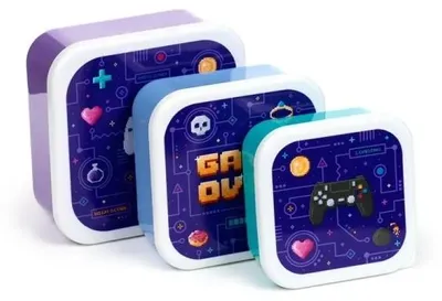 Produktbild von Brotdosen Game Over Lunchbox 3er Set