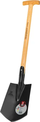 Image de Bêche compacte IDEAL forme Geestemünder, taille 0, noir, manche en T en frêne 60 cm - 15040095