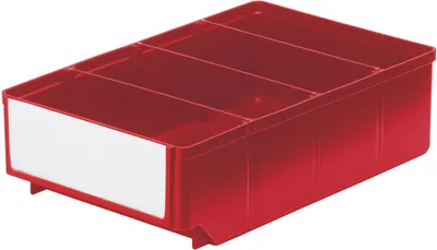 Produktbild von LA-KA-PE Etikett weiß für Regalkasten, B186 mm, VE 8 Stk.