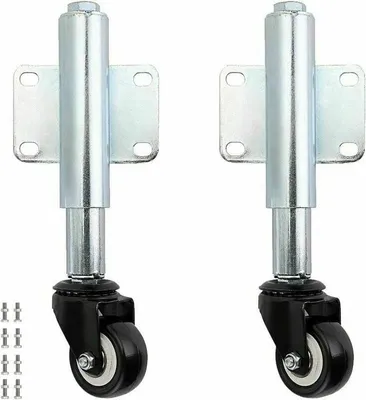 Obrázek produktu pro 2 kolečka pro roletová vrata, 6 cm, podpěrný válec pro roletová vrata, nástavec, závěs na vrata na dřevo, zahradní bránu, dvůr, plot, nosnost: 50 kg