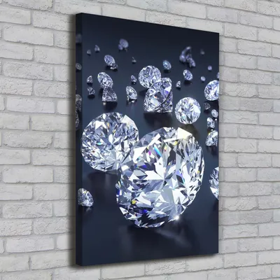 Produktbild von Tulup® Leinwandbild - 70x100cm - Wandkunst - Drucke auf Leinwand - Leinwanddruck - Wohnzimmer Wanddekoration XXL - Wohnung Deko Kunstdrucke - Sonstige - Weiß - Diamanten