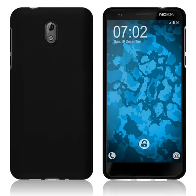 Produktbild von PhoneNatic Case kompatibel mit Nokia 3.1 - schwarz Silikon Hülle matt Cover