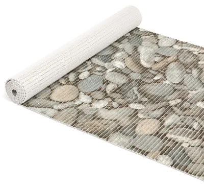 Badematte Anti-Rutsch-Matte Weichschaummatte Steine Badvorleger grau Breite 65 cm Länge, Hauptbild in hoher Auflösung