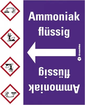 Produktbild von Dreifke® Rohrleitungsband Ammoniak flüssig, praxisbewährt, ab Ø 50mm, violett...