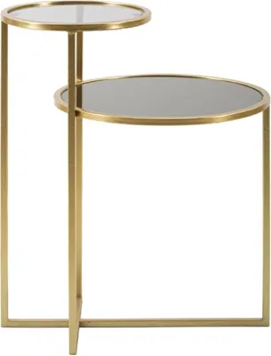 Produktbild von Mauro Ferretti Beistelltisch 2 Ebenen 50x40x60,5 cm gold