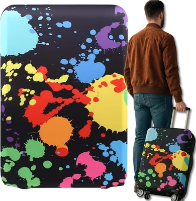 Image de EDIBAZZAR | Housse de protection élastique pour valises, bagages, multicolore