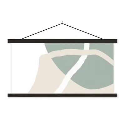 Produktbild von MuchoWow® Textilposter Minimalismus - Pastell - Gestaltung 120x60 cm mit schwarzem Rahmen - Dekoration Schlafzimmer