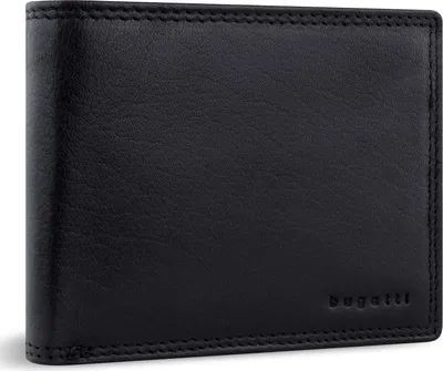 Produktbild von bugatti Leder Geldbörse Savona Wallet With Flap 7CC Black schwarz