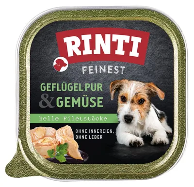 Produktbild von RINTI Feinest, Adult, Geflügel, Gemüse, 150 g, Ohne Soja