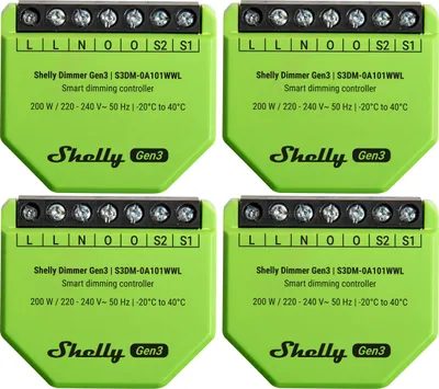 Produktbild von SHELLY Unterputz-Dimmer Gen3, 4 Stück