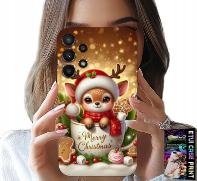 Produktbild von Hülle Für Samsung Galaxy A32 4G - Süsses Rentier-Weihnachtsmuster