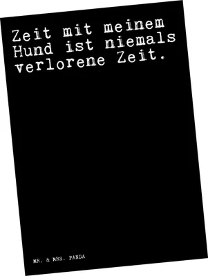 Produktbild von Mr. & Mrs. Panda Postkarte Zeit mit meinem Hund... - Schwarz - Geschenk, Grußkarte, Liebe, Frauchen, Tier, Herz, Postkarten, Fotokarte, Sprüche, Ansichtskarten, Haus