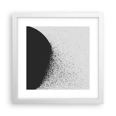 Produktbild von Gerahmtes Poster - Weißer Rahmen - Abstraktion Schwarzweiß Geometrie - 30x30 cm - Wand Bild - Wanddeko - Wandbilder - Kunstposter - Wandposter - Bilderrahmen - Bilder - Kunstdruck - P2WAC30x30-4922
