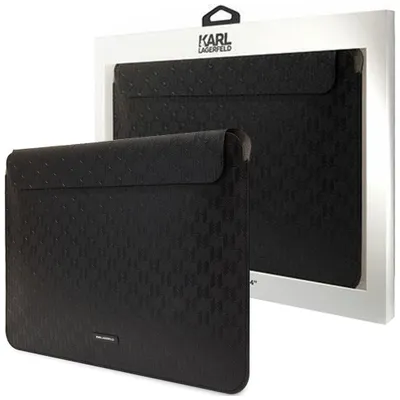 Produktbild von Karl Lagerfeld Sleeve KLCS14SAKLHPK 14" schwarz Saffiano Plaque Schutzhülle