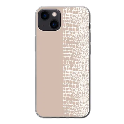 Produktbild von MuchoWow® Handyhülle Schutzhülle Hülle für iPhone 13 Schlange - Design - Rosa Silikon Softcase Handy Hülle - Karteninhaber