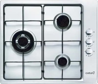 Zdjęcie produktu dla CATA GIB 6021 X, Stal nierdzewna, Wbudowany, Gaz, Stal nierdzewna, 3 stref(y), 3 stref(y)