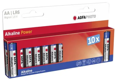 Produktbild von AgfaPhoto 110803951 AgfaPhoto 110-803951 Mignon Batterien LR6 10 Stück Alkaline AA blau-Silber
