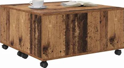 Image de Table basse Bois ancien 75 x 75 x 38 cm Bois d'ingénierie