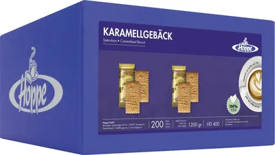 Produktbild von Hoppe Karamellgebäck ein Klassiker an der Tasse einzeln verpackt 1200g