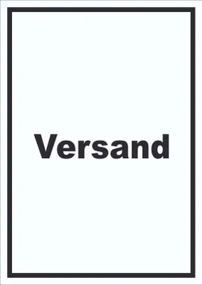 Produktbild von Versand Schild mit Text Lieferung shipping hochkant A2 (420x594mm)