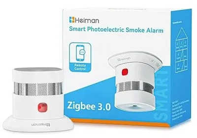 Zdjęcie produktu dla Czujnik dymu inteligentny zigbee 3.0 heiman z hubem smart home 10 lat