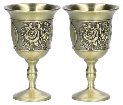 Zdjęcie produktu dla 2 sztuki kieliszków do wina, wykwintny wzór chryzantemy, styl vintage, metalowy kielich do baru, naczynia do picia, prezent