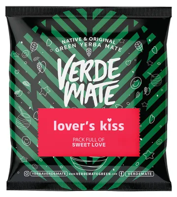 Produktbild von Verde Mate - Yerba Mate Tee Lover's Kiss 50g Probe - Dicke Blätter 5mm - Mit Erdbeere, Himbeere & Goji-Beeren - Luftgetrocknet, Mild - Brasilien
