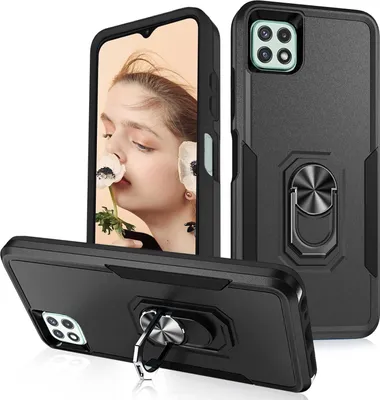 Image de Coque pour Samsung Galaxy A22 5G, noir, coque rigide, avec support, SM-A226B, SM-A226BRN