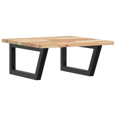 Produktbild von Waschbeckenregal Wandmontage Stahl und Akazienholz