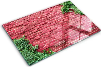Obrázek produktu pro Kryt varné desky – Kryt na indukční desku – Ochranná skleněná deska – 80x52 cm– Skleněné ochranné desky na sporák –Tvrzené sklo –Cihlová zeď
