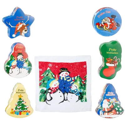 Produktbild von 6 Stück Magische kleine Gästehandtücher, Baumwolle 30 x 30 cm - Magic Handtücher - Gästetücher - Handtücher für Kinder - Kinderhandtücher