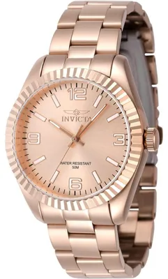 Obrázek produktu pro Invicta Specialty 47477 Dámské hodinky - Quartzový strojek - Nerezová ocel s růžově zlatým ciferníkem - 36 mm