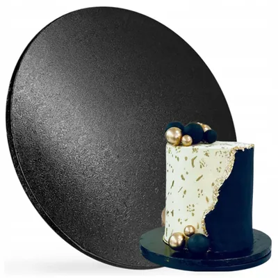 Produktbild von Elhandel Stabile Runde Schwarze Tortenunterlage 28 cm