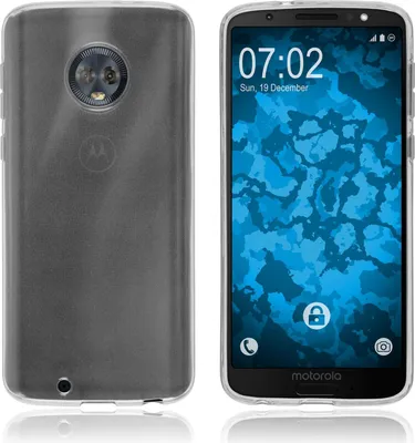 Produktbild von PhoneNatic Case kompatibel mit Lenovo Moto G6 - Crystal Clear Silikon Hülle transparent Cover