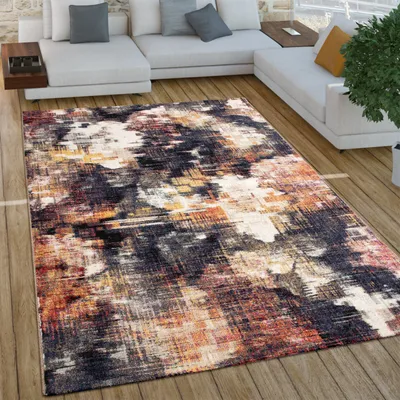 Produktbild von Wohnzimmer Teppich Kurzflor Boho Vintage Design Geometrische Muster Grösse 80x150 cm