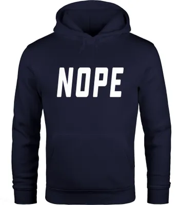 Produktbild von Hoodie Herren NOPE Kapuzen-Pullover Moonworks® navy S