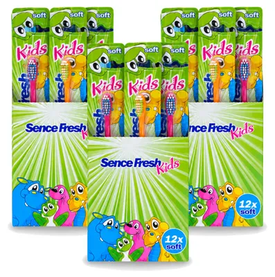 Produktbild von 3 x Sence Fresh Kids Soft Kinderzahnbürsten - weich - Vorteilspackung - 3 Stücke