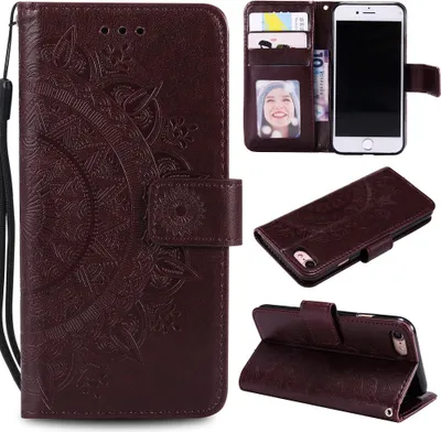 Obrázek produktu pro Pouzdro pro Apple iPhone SE 2020/2022 Pouzdro na mobilní telefon Flipové pouzdro Flipové pouzdro Mandala Rose