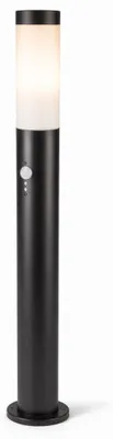 Image de HOFTRONIC - Lampe sur pied LED 110 cm IP44 Noir avec détecteur E27