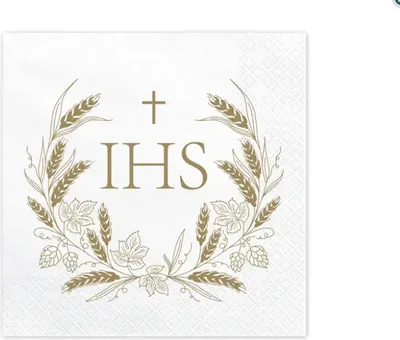 Obrázok produktu pre Servítky IHS zlaté, 12ks Party Deco