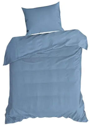 Image de EUROFIRANY | Parure de lit - Linge de lit - Taie d'oreiller - 140 x 200 cm - bleu - Ensemble de literie - 100 % coton