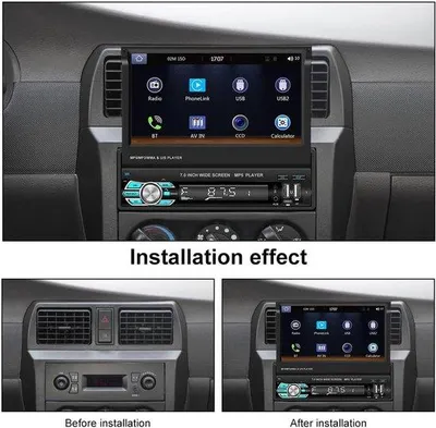 Obrázek produktu pro Autorádio s 7palcovým dotykovým displejem, Bluetooth, Android Auto, CarPlay a zadní kamerou