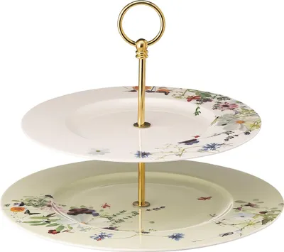 Imagen del producto de Estantería Rosenthal de 2 piezas, con platos decorados "Brillance Grand Air", modelo 10530-405109-25322