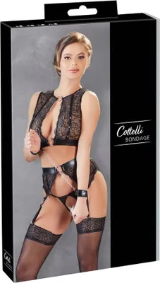 Productafbeelding van Set lingerie met kantdetails, geschikt voor bondage